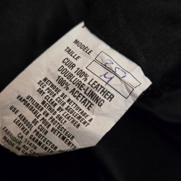 Vintage 90s Black Fringed Seuede Leather Jacket Belted Size M Boho Western Biker - Picture 12 of 12